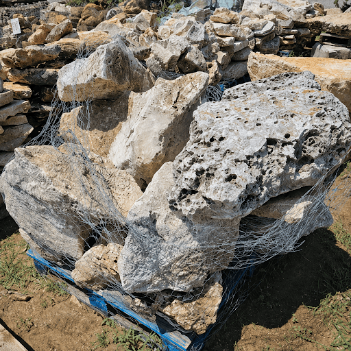 Landscape boulders for sale at Round Rock Landscape Supplies in Leander TX