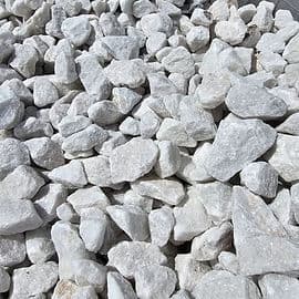 White marble chips decorative stone at Round Rock Landscape Supplies